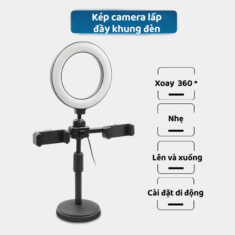 Đèn Livestream 3in1, bóng đèn livestream,Giá Đỡ Điện Thoại 3 Chế Độ Sáng,Hỗ Trợ Live Stream,Chụp Ảnh,Quay Video,Xem