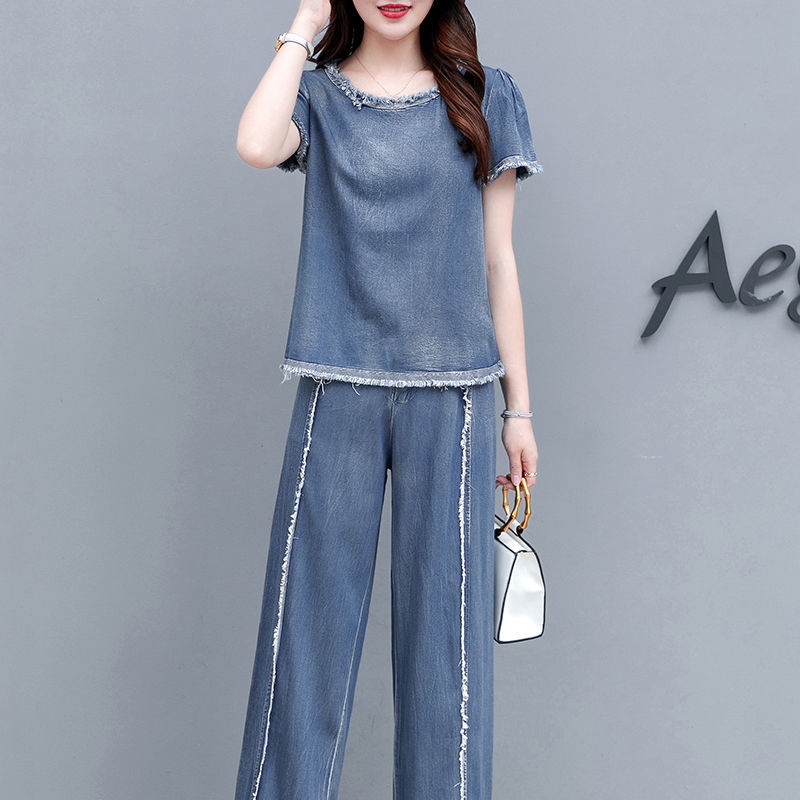 Bộ Đồ Denim Dáng Rộng Phong Cách Thời Trang Hàn Quốc Mới 2022