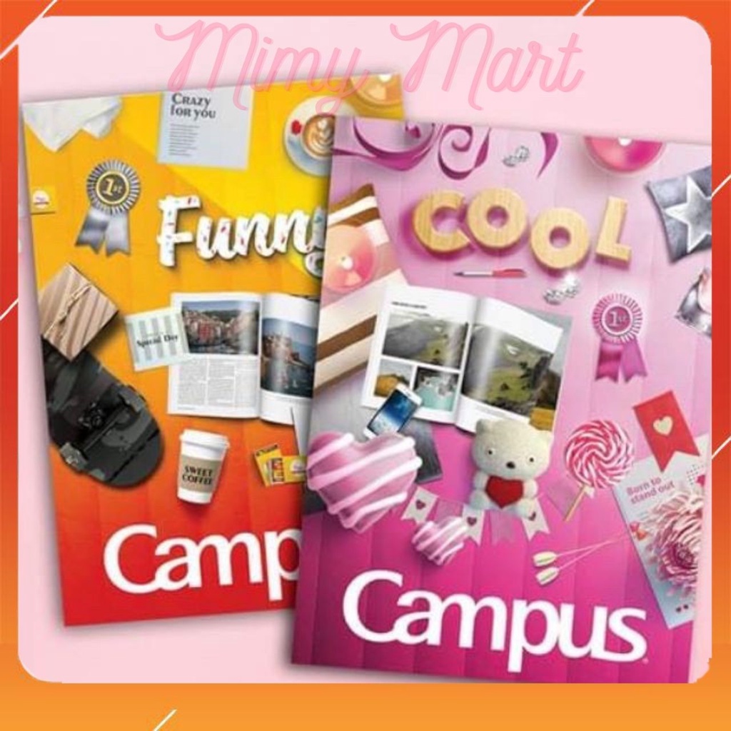 Vở kẻ ngang campus 200 trang Gift  (Lốc 5 quyển)