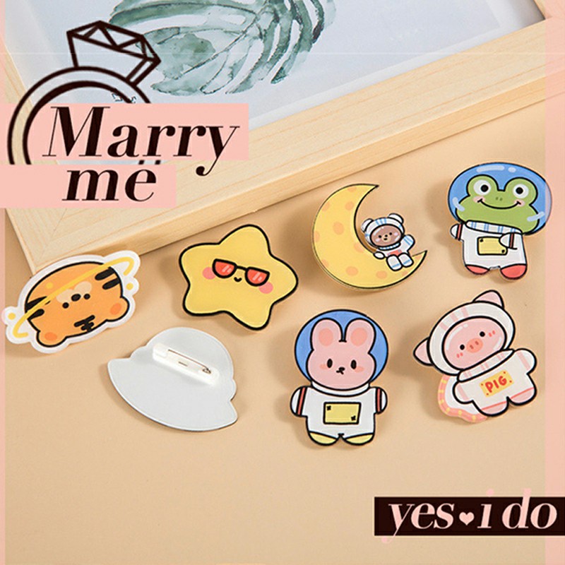 Trâm Cài Áo Hình Động Vật Hoạt Hình Dễ Thương Sáng Tạo Bằng Acrylic