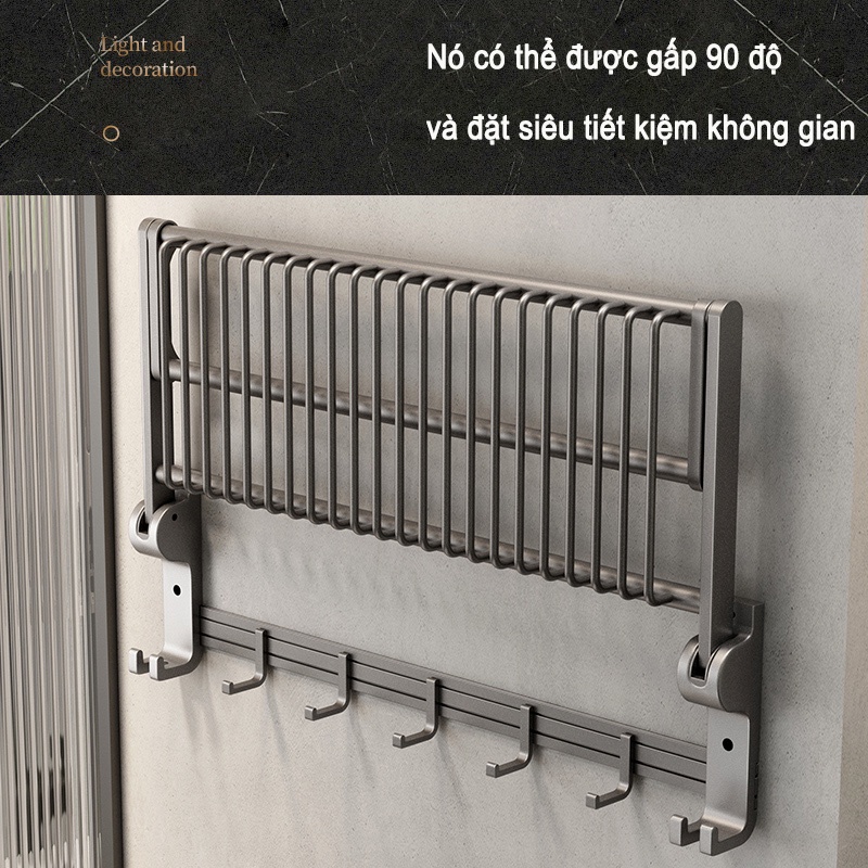 Kệ MEIDOO gắn tường giữ khăn đa năng không cần khoan