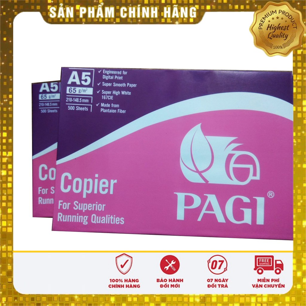 Giấy in A5,giấy A5 PaGi (500 tờ/ram)