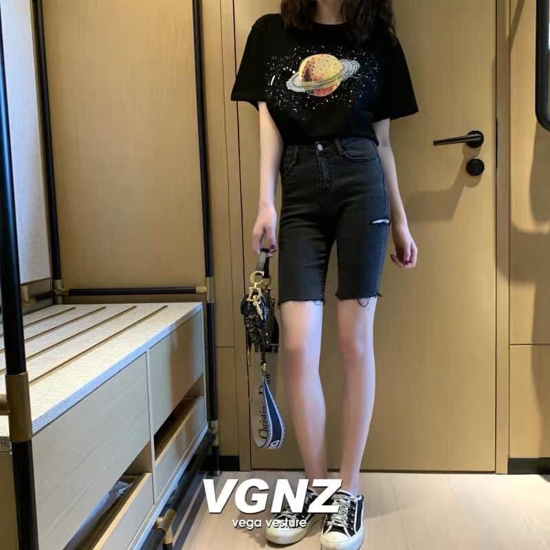 [Bigsize 32-36] Quần Jean Ngố Xám Rách Sườn, Lưng Cao Qua Rốn/Co Giãn Mạnh
