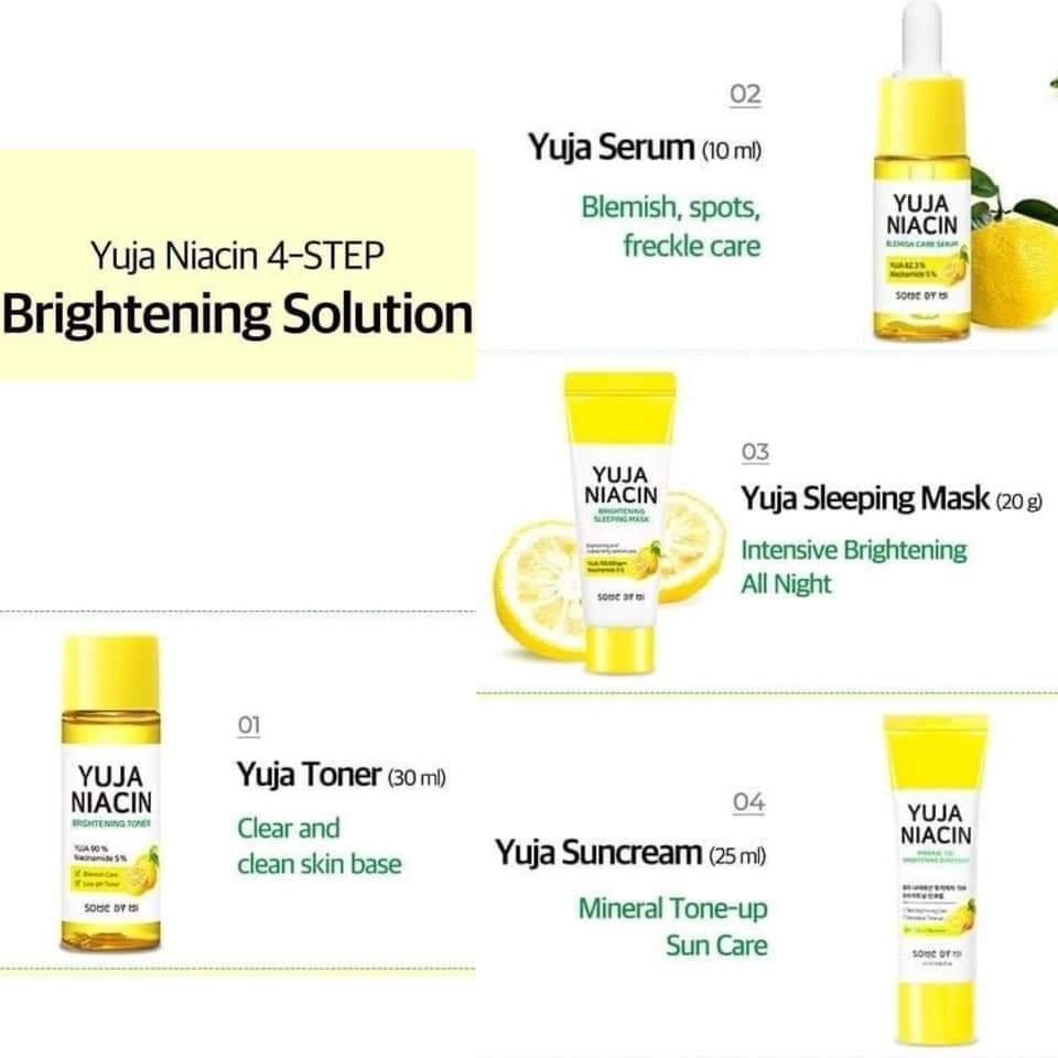 Bộ Kit Dưỡng Da Trắng Sáng Làm Mờ Thâm Some By Mi Yuja Niacin 30Days Brightening Solution 4-Step Kit (Edition)