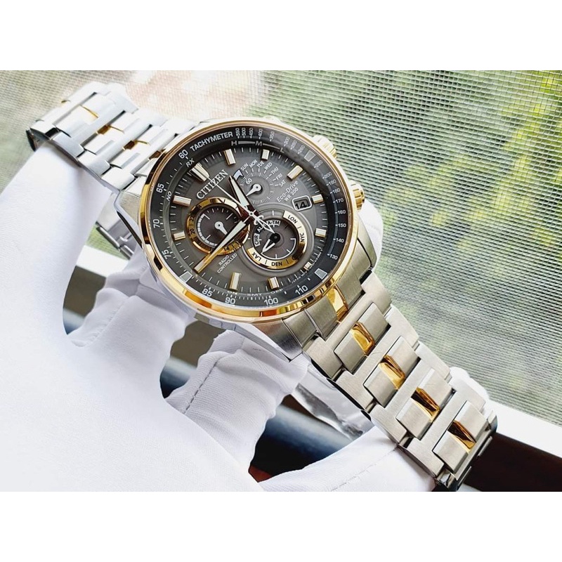 ĐỒNG HỒ NAM CHÍNH HÃNG CITIZEN AT4124-51H Eco drive Perpetual Chronograph