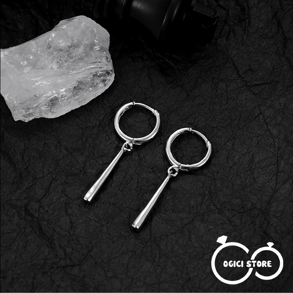 Khuyên tai nam nữ thời trang, Bông tai nam dáng tròn thả phong cách hiphop cá tính, Unisex, 1 chiếc
