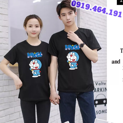 Áo thun doraemon 2023, vải cotton dày mịn mát, phong cách hàn quốc 2023, có tay lỡ