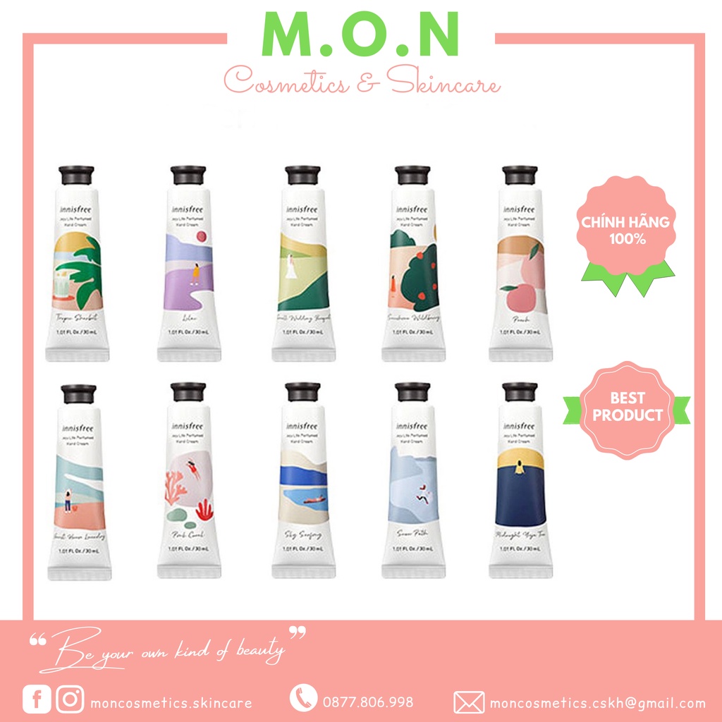 Kem Dưỡng Da Tay Hương Nước Hoa Innisfree Jeju Life Perfumed Hand Cream 30g