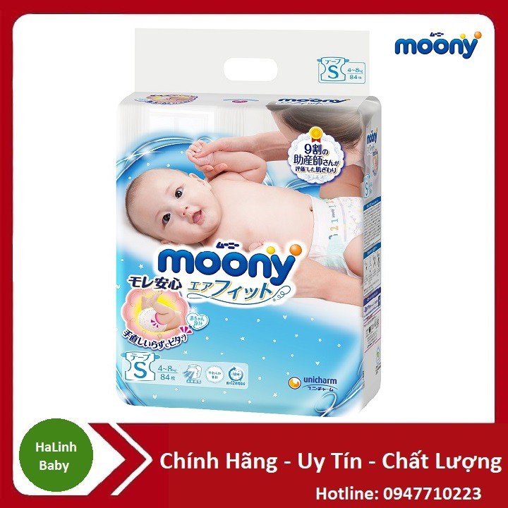  Bỉm Quần Dán MOONY đủ size ( NB90, S84, M58, M64, L44, L54, XL38 )