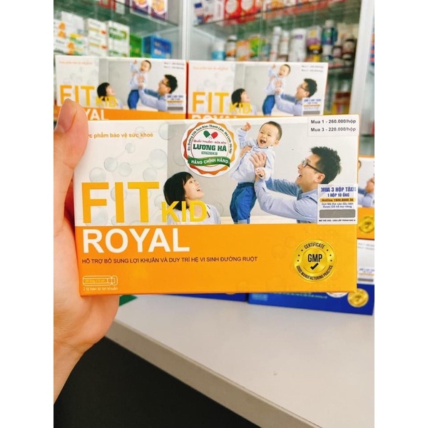 Men vi sinh FIT KID ROYAL cho bé chứa 40 tỷ Bào tử lợi khuẩn Anh Quốc - Dành cho trẻ biếng ăn, chậm lớn (20 ống x 5ml)