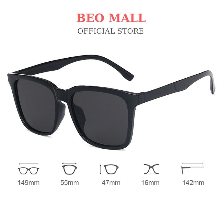 Kính thời trang hàn quốc BEOMALL cho cả nam và nữ chống nắng tốt KT030