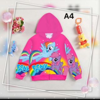 Áo khoác bé gái in hình ngựa Pony đáng yêu, khoác Elsa, áo Bạch Tuyết,vải thun cotton da cá dày dặn,thoáng mát, may kỹ,,