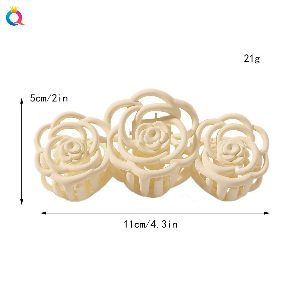 KCC02 Kẹp tóc cài càng cua cào cua mẫu hoa hồng 3 bông