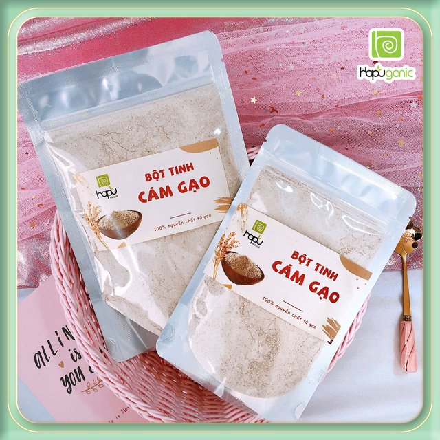 Bột Tinh Cám Gạo Nguyên Chất Hapu Organic trắng da