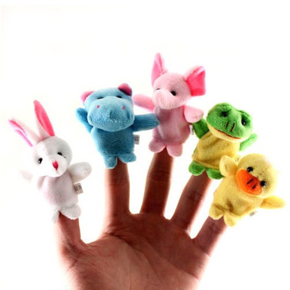 Set 10 Rối Bông Đeo Ngón Tay Hình Động Vật Dễ thương
