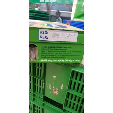 Thùng 48 hộp sữa chua nha đam vinamil/ vỉ 4 hộp ×100g