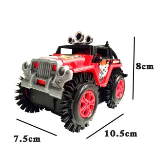 Mô hình xe ô tô địa hình crazy racers chạy pin  có bánh răng cao su cho bé - ảnh sản phẩm 8