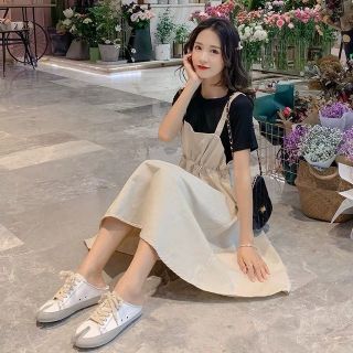 Sét yếm váy thô chun eo cực ngầu