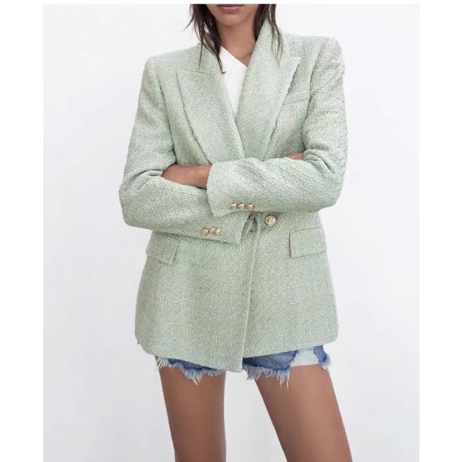 ÁO VEST DẠ TWEED ZARA AUTHENTIC TUỒN STORE