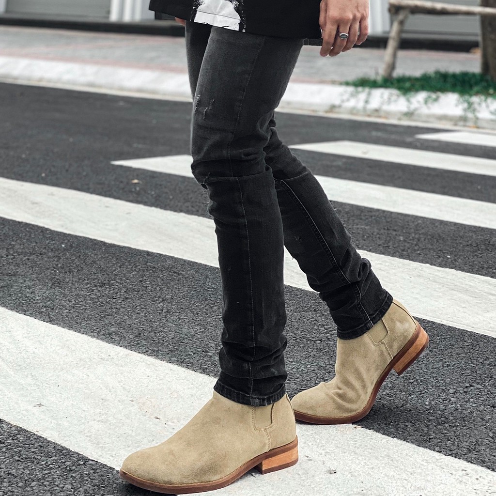 Quần Jean Nam Streetwear LAZY BOUTIQUE Màu Xám Xước - Form Slimfit - Jean Thun Co Giãn. | BigBuy360 - bigbuy360.vn