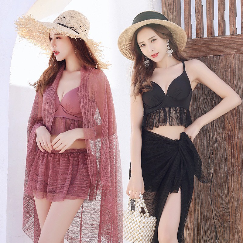 T) Đồ Bơi Nữ Bikini Đi Biển 3 Mảnh Phong Cách Hàn Quốc siêu đẹp | BigBuy360 - bigbuy360.vn