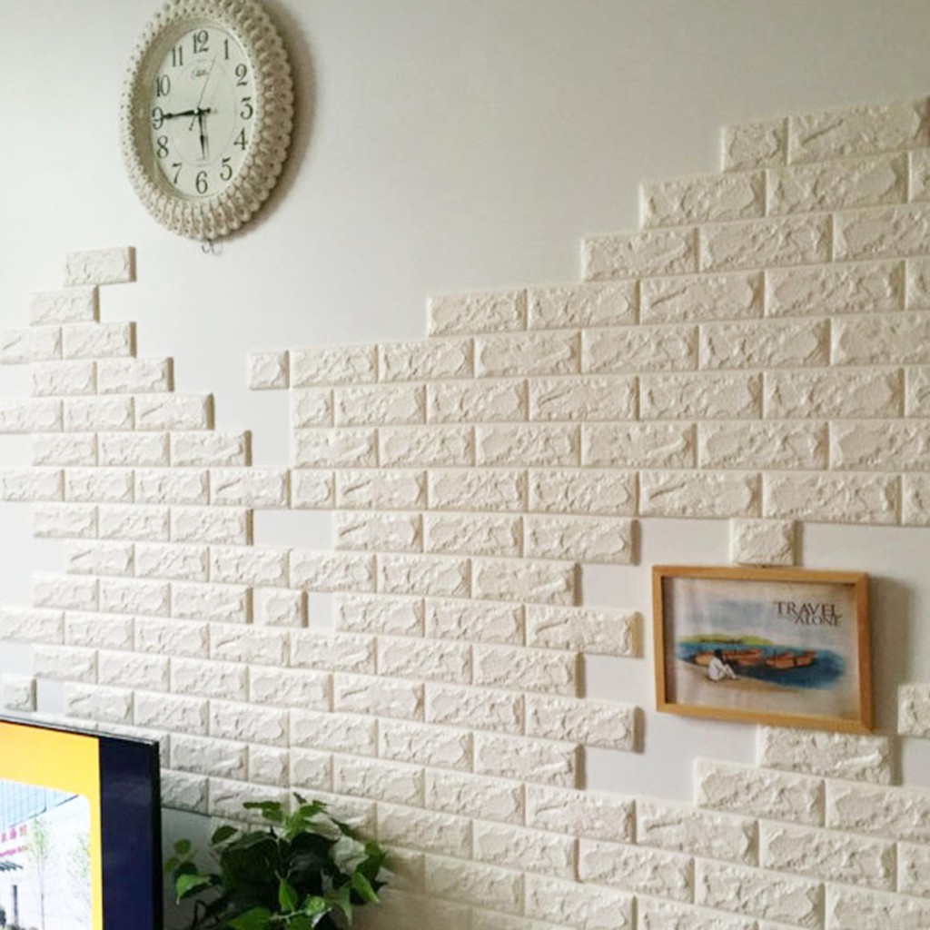 Xốp dán tường - xốp dán tường chống thấm 3 D giả gạch, Xốp Dán Tường 3 D Chịu lực, chống nước, chống ẩm mốc