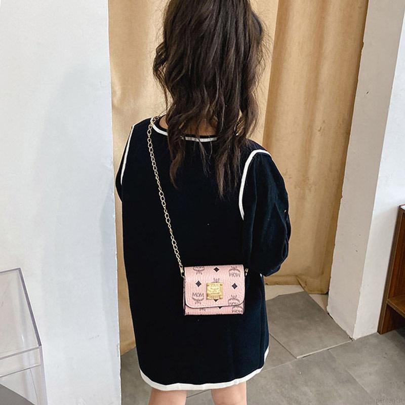 Túi đeo chéo mini in họa tiết dễ thương thời trang cho bé gái