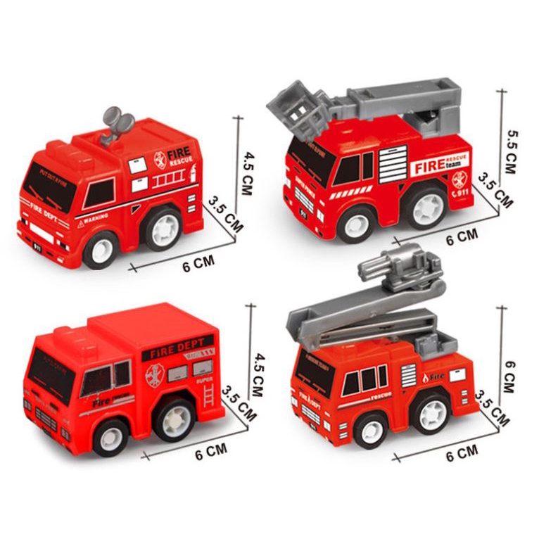 ⚡️𝗙𝗥𝗘𝗘𝗦𝗛𝗜𝗣⚡️Bộ Ô Tô Đồ Chơi Chạy Cót Mô Tả Xe Cảnh Sát, Xe Cứu Hỏa, Xe Tăng, Máy Bay Đáng Yêu Cho Bé