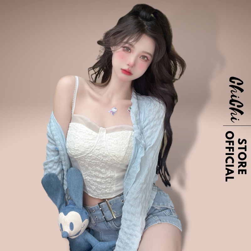 Áo bra ren sexy nữ 2 dây đẹp, Áo ngực nữ mút mỏng không gọng nâng ngực mặc thoải mái Chichi Bra 1923