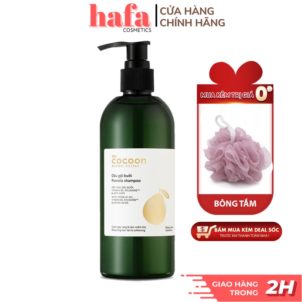 Dầu gội bưởi Cocoon Giúp Giảm Gãy Rụng và Kích Thích Mọc Tóc 310ml Pomelo Shampoo