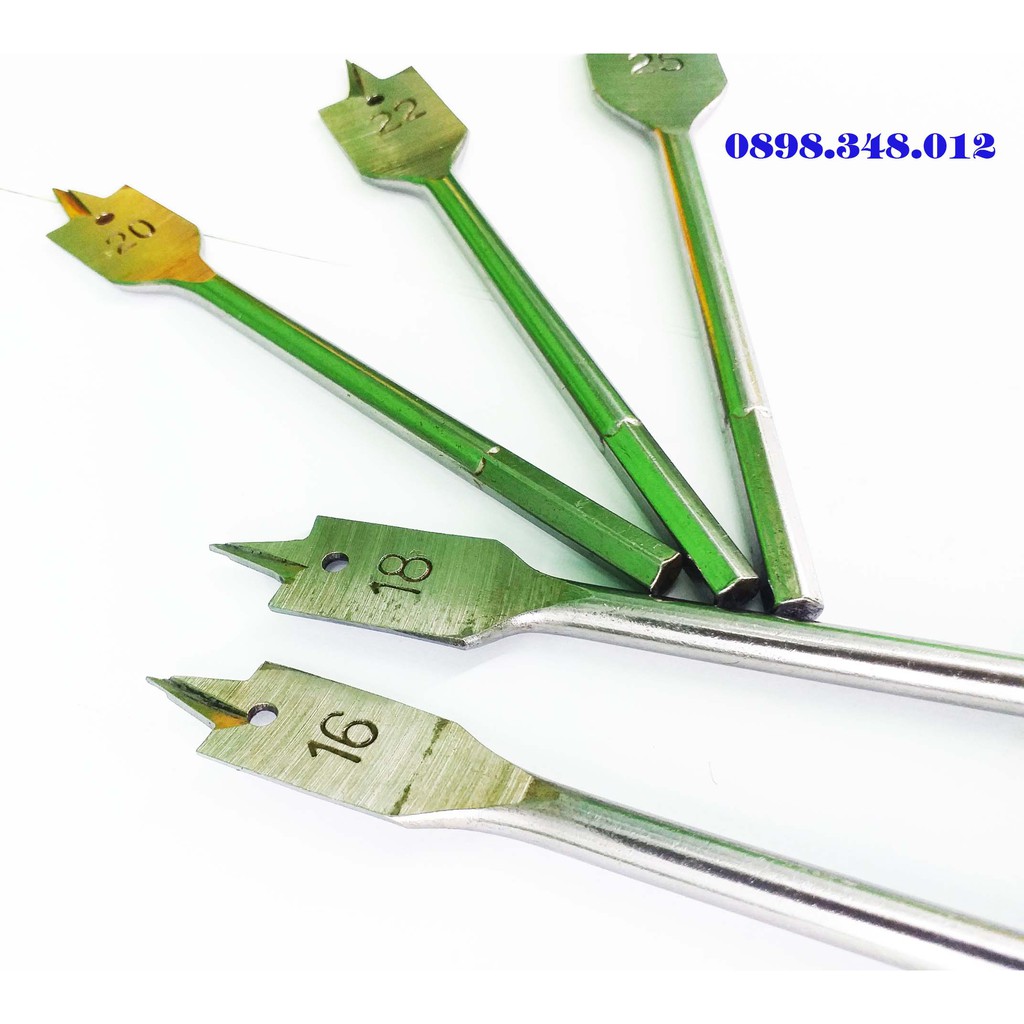 BỘ 10 MŨI KHOAN KHOÉT GỖ ĐUÔI CÁ 10-32MM