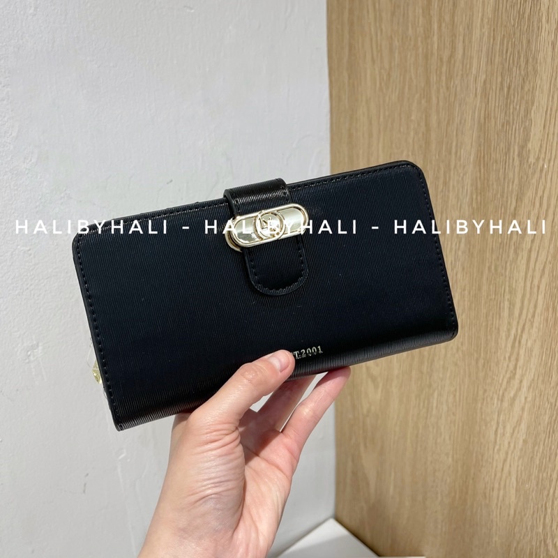 Ví LYN dáng dài khoá cài để có ngăn để ảnh