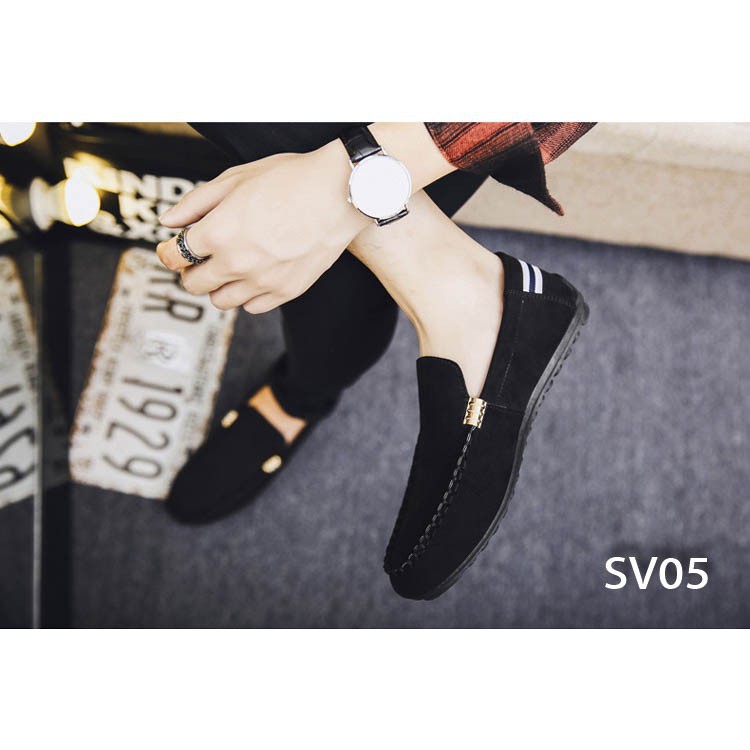 Giày Lười Nam Cao Cấp Phong Cách Hàn Quốc - Màu Đen SV05 [ GÍA HỦY DIỆT ]📌📌📌 [ Tặng Lót Khử Mùi Cao Cấp ]