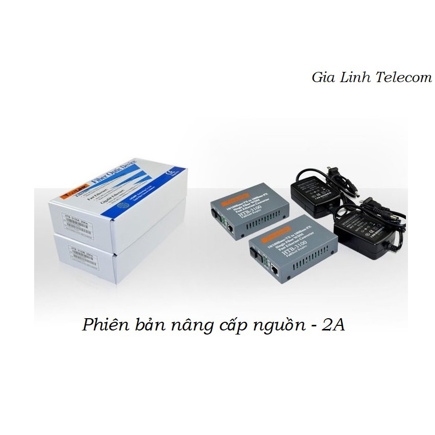 Bộ chuyển đổi quang điện Netlink 3100 AB - 1 Cặp - Kèm 2 Đầu FastConnect Converter quang 100Mbps