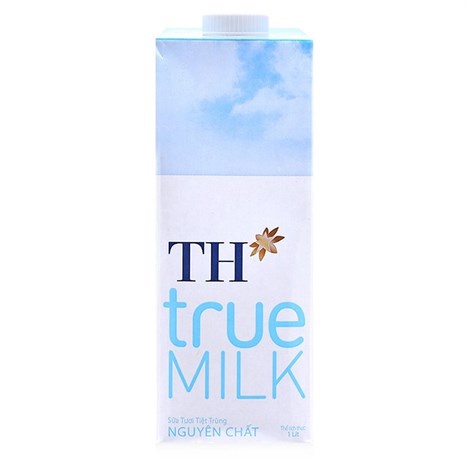 Thùng 12 hộp sữa tươi tiệt trùng nguyên chất không đường TH true MILK hộp 1 lít