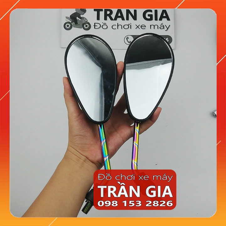 Cặp Kính/Kiếng/Gương chiếu hậu xe máy CRG hình giọt nước gắn được tất cả các dòng xe