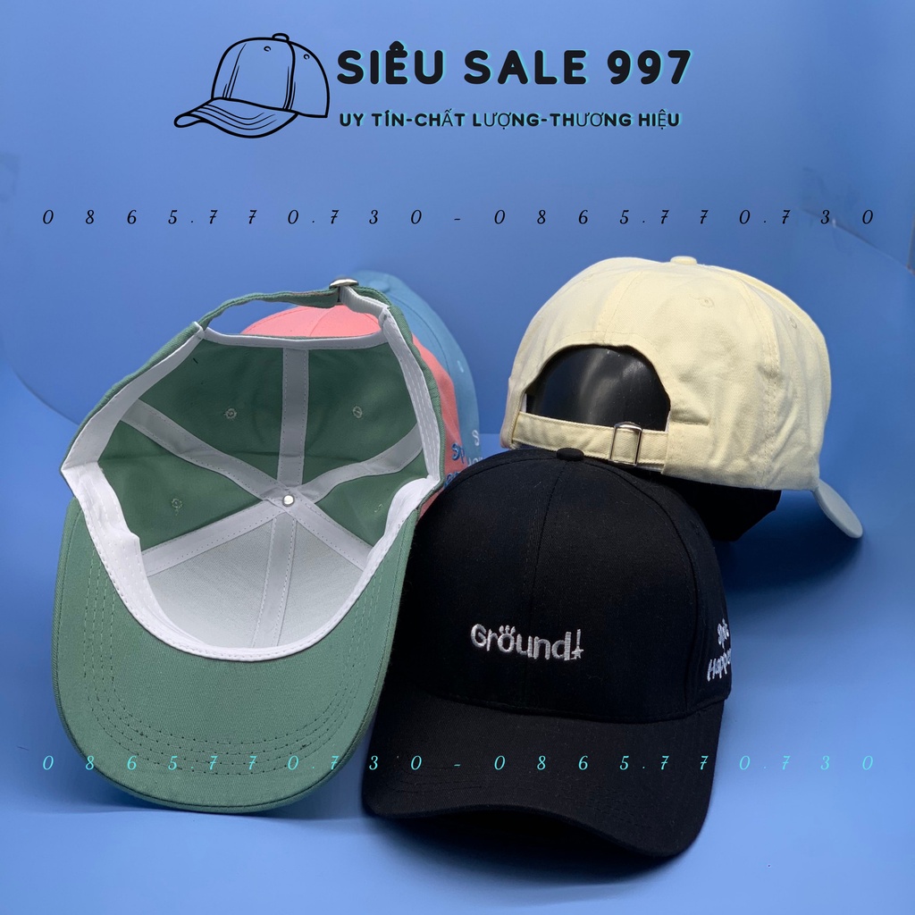 MŨ LƯỠI TRAI NAM NỮ THÊU GROUND!, NÓN KẾT PHỐI MÀU SIÊU ĐẸP HÀNG UNISEX