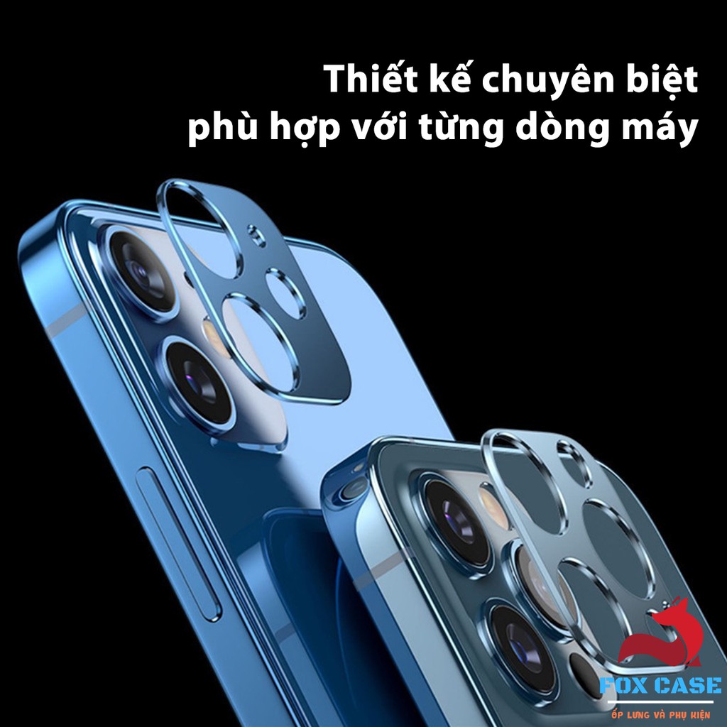 Ốp viền nhôm bảo vệ Camera chống xước, chống va đập cho iPhone 12/ 12 Mini/ 12 Pro/ 12 Pro Max - Fox Case