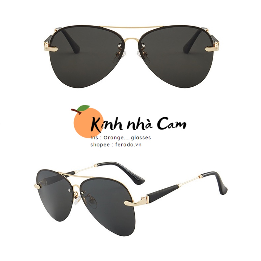 KÍNH RÂM NAM NỮ ĐỔI MÀU KHI RA NẮNG, MẮT KÍNH PHI CÔNG CHỐNG NẮNG UV400 CAO CẤP FERADO (tặng kèm hộp đựng kính)