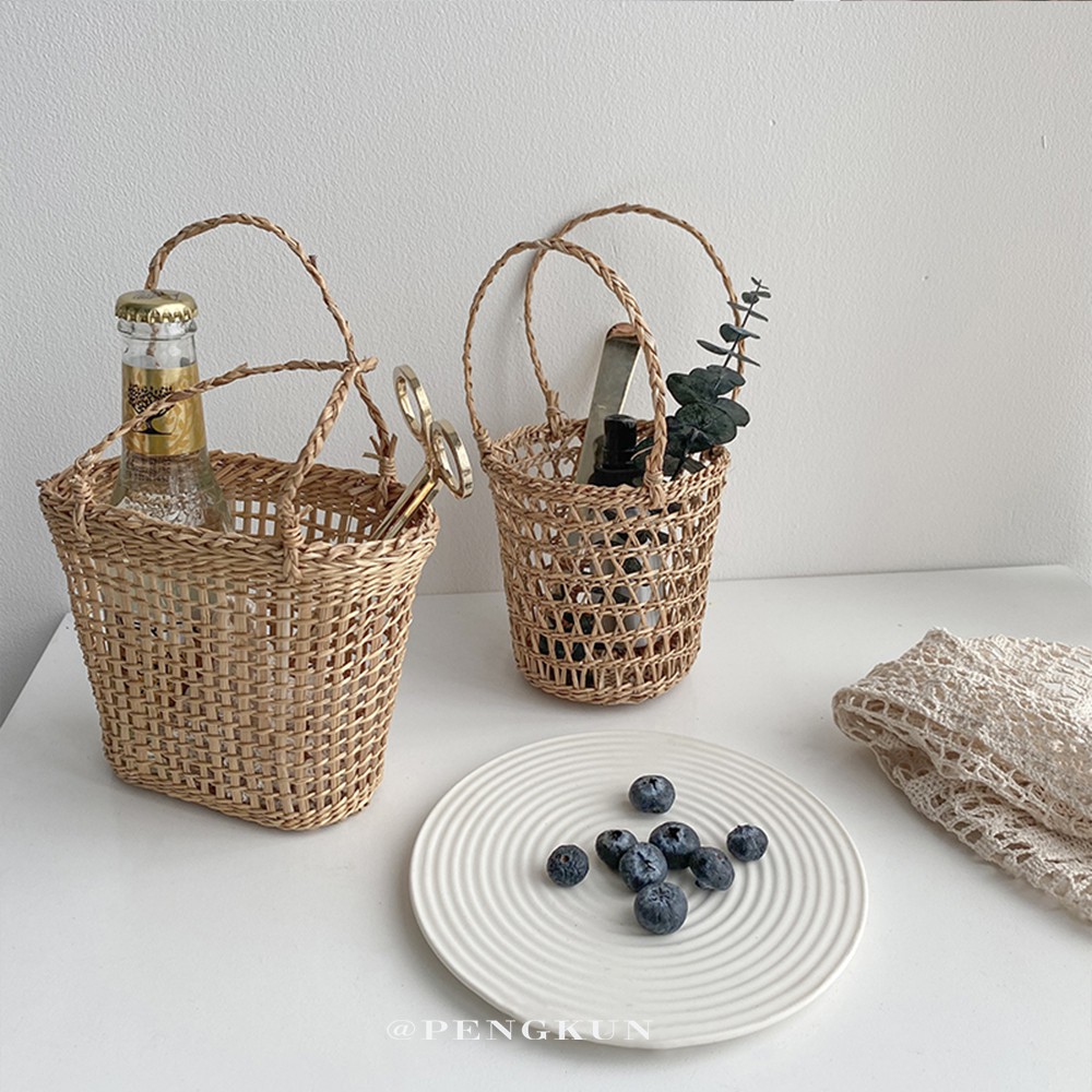 Giỏ đan đựng vật dụng tiện lợi xinh xắn