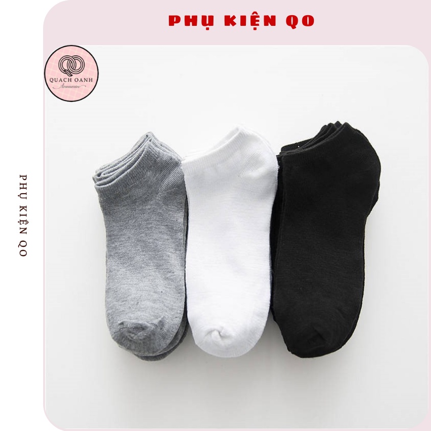 Combo Tất vớ cổ ngắn trơn thấm hút mồ hôi tốt - TT14