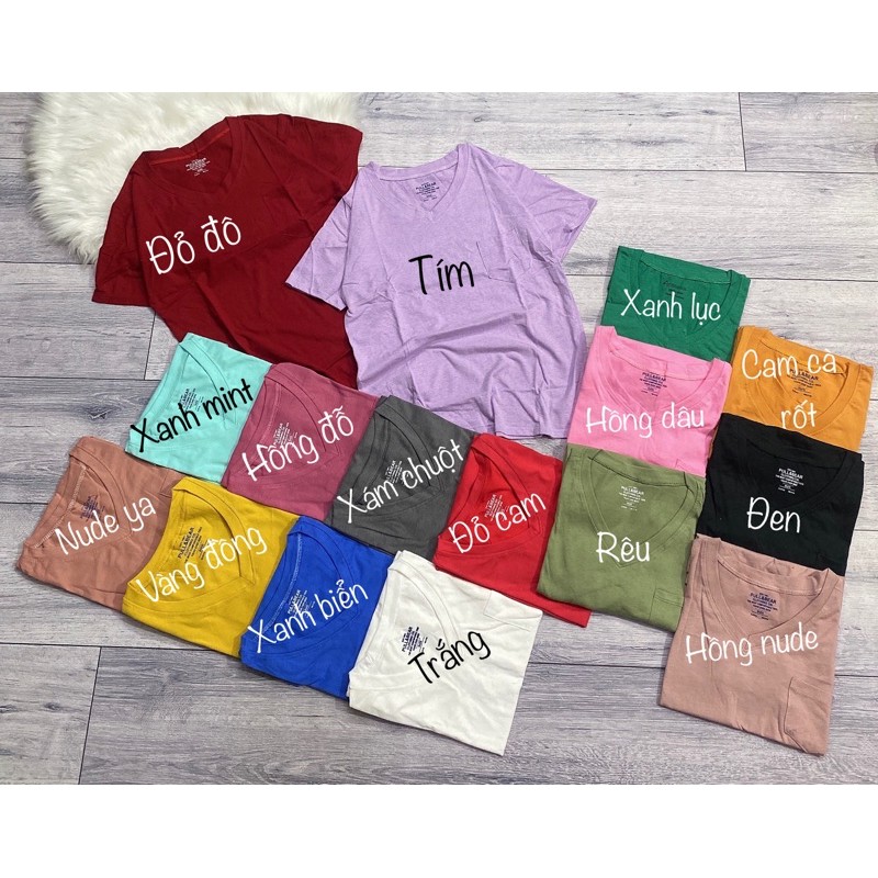 Áo thun giấy form rộng cổ tim túi #pull&Bear tay ngắn | BigBuy360 - bigbuy360.vn