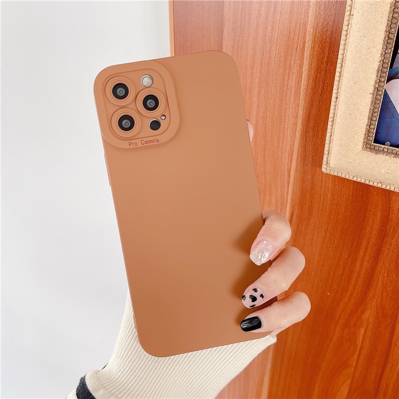 Ốp điện thoại silicon dẻo màu trơn chống sốc sang trọng thích hợp cho IPHONE 11 PRO MAX 8 7 PLUS XS X 10 XR
