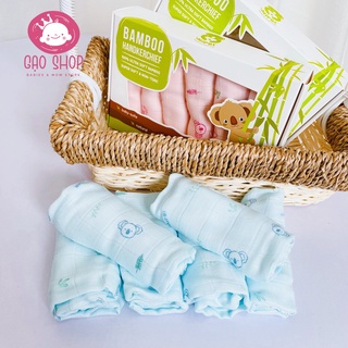 Khăn sữa Mipbi 3 lớp sợi tre set 6 chiếc