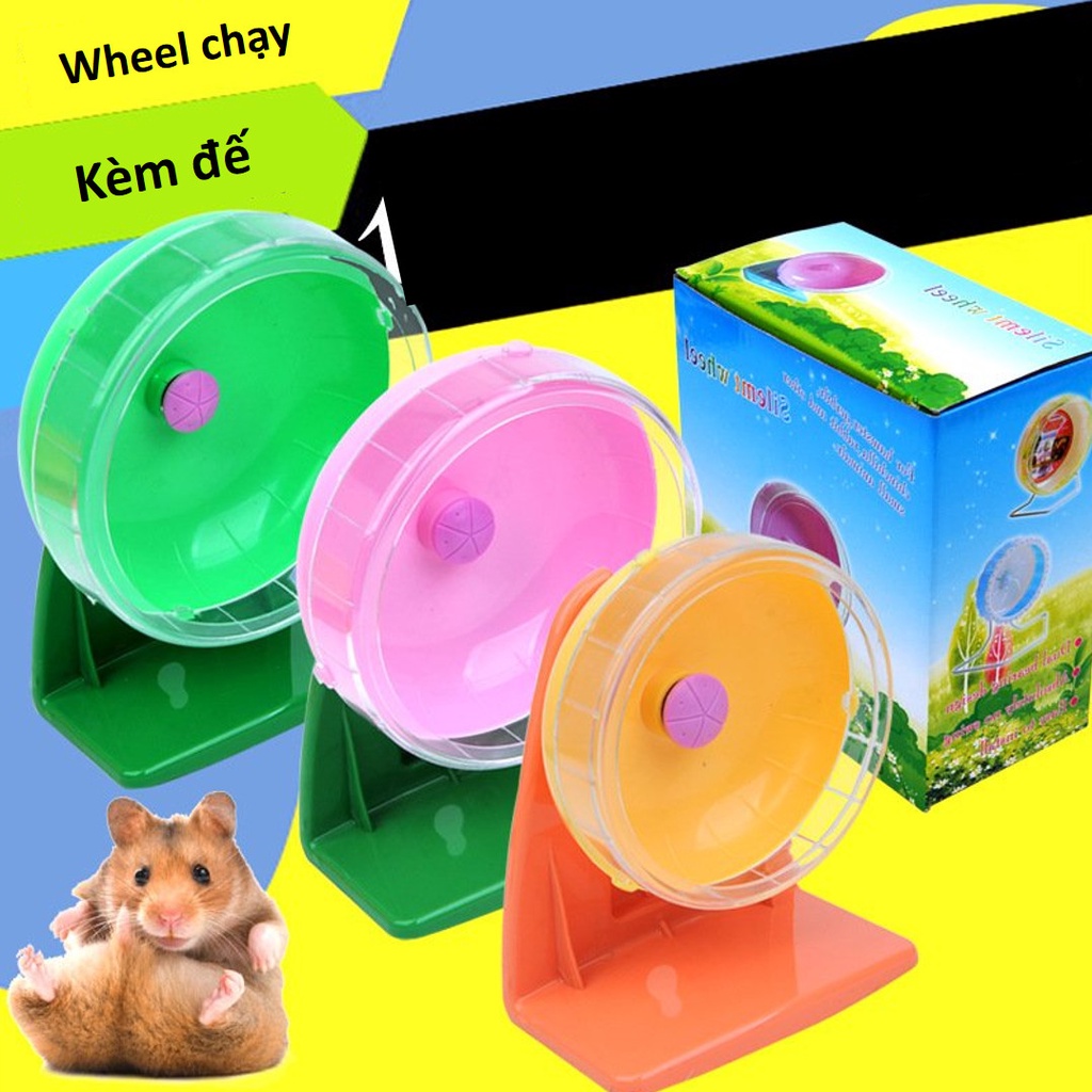 Wheel hamster silent 14cm (đã kèm đế)
