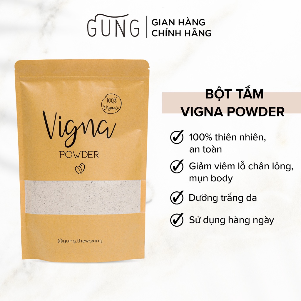 BỘT TẮM DƯỠNG TRẮNG VIGNA POWDER CHO DA VIÊM LỖ CHÂN LÔNG, MỤN BODY