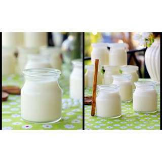 Hũ sữa chua thủy tinh 100ml kèm nắp , hũ pudding