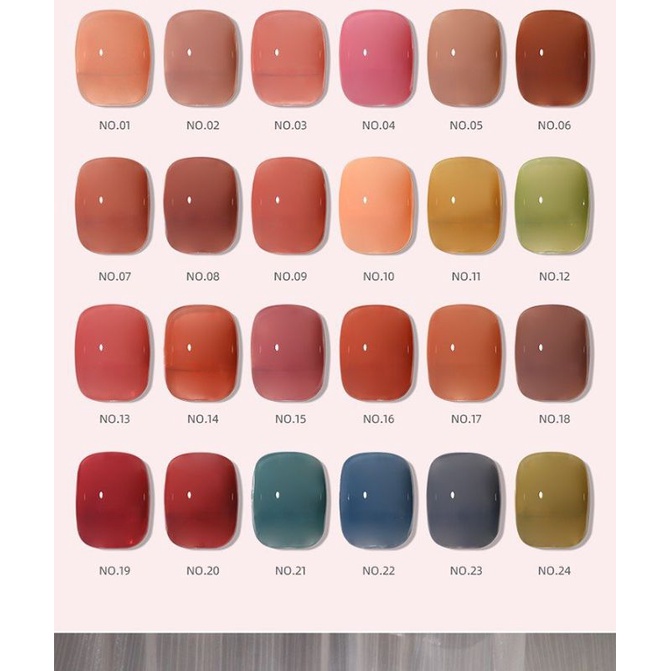 Sơn thạch nail sét 24 màu,sơn móng tay 24 màu chọn lẻ màu