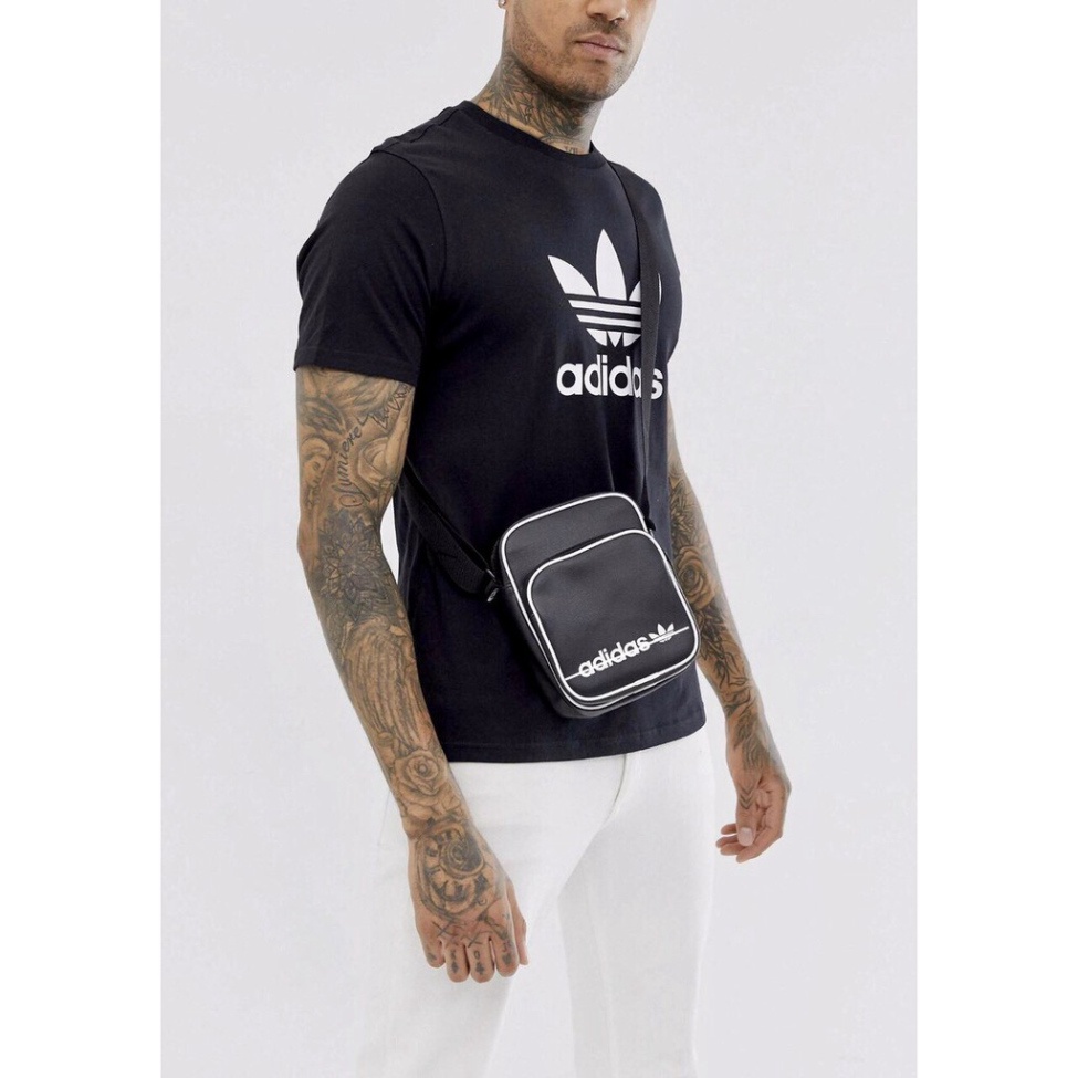 Túi đeo chéo Adidas mini bag vintage đen XUẤT DƯ FULL TEM TAG CODE | DH1006 - hongphucstorevn