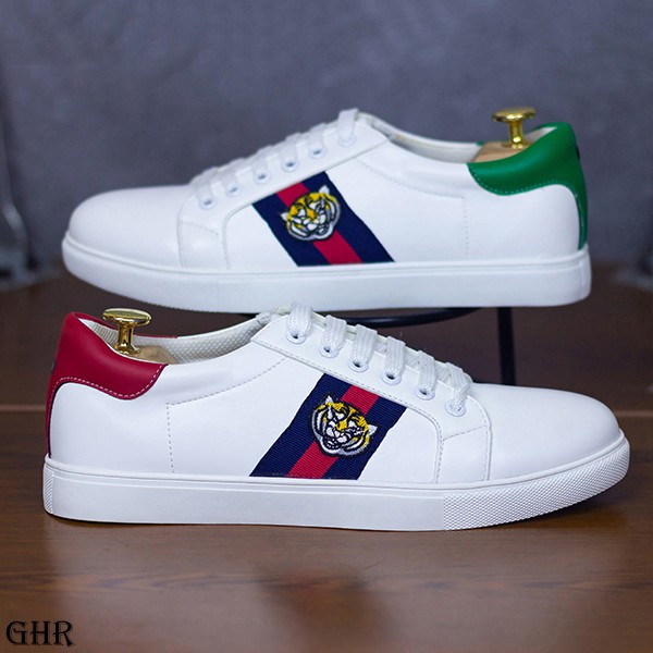 Giày Sneaker Nam thể thao màu trắng cổ cao cho học sinh phong cách Hàn Quốc TAKUTA mã GHR